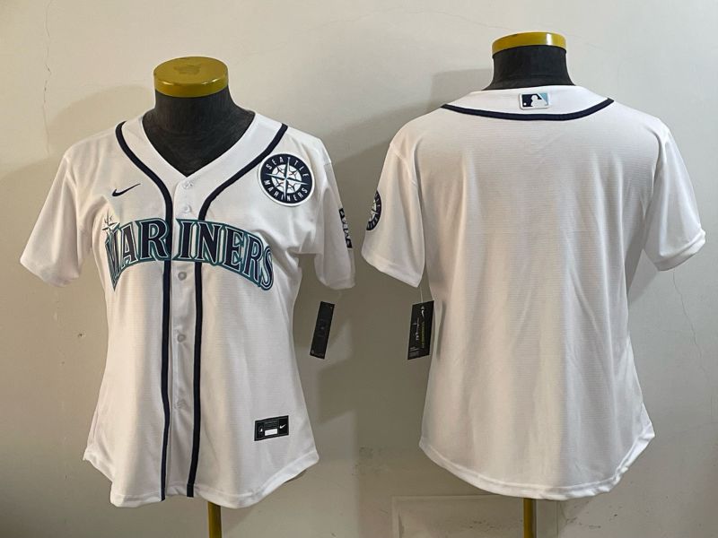 Youth 2026 Seattle Mariners Blank White Game Nike MLB Jersey style 004
